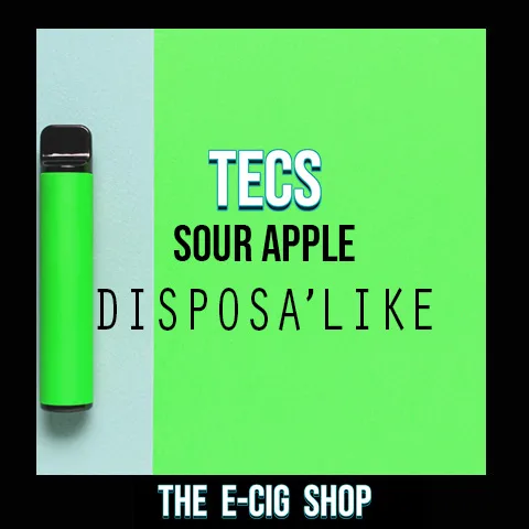 The-E-Cig-Shop-Chesterfield-TECS-Disposa'like-oneshot-flavour-concentrates-SOUR-APPLE-ICE