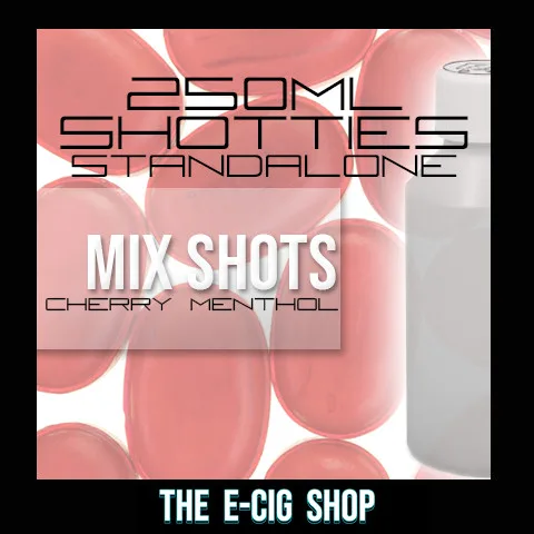 The E-Cig Shop Chesterfield 250ml mix bottle shot shotties Cherry Menthol