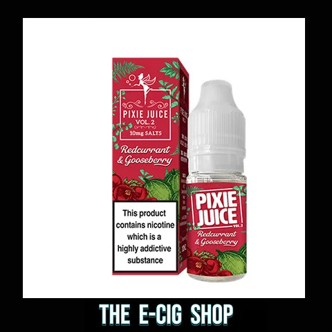 The E-Cig Shop Chesterfield Alchemist Cupboard Pixie Juice vol 2 Redcurrant Gooseberry nic salts