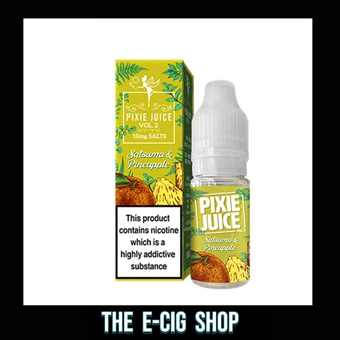 The E-Cig Shop Chesterfield Alchemist Cupboard Pixie Juice vol 2 Satsuma Pineapple nic salts