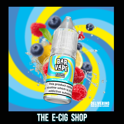 The E-Cig Shop Chesterfield Bar Vape Nicotine Salts Nic 10ml E-Liquid Blue Razz Lemonade