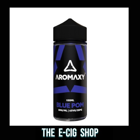 The E-Cig Shop Chesterfield new Aromaxy 100ml shortfill e-liquid Blue Pom