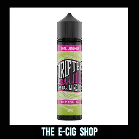 The E-Cig Shop Chesterfield Juice Sauz Drifter Bar Juice Longfill sour apple ice